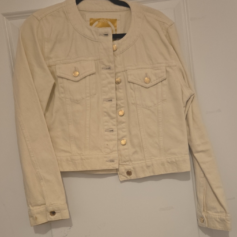 Michael Kors Beige Jacket with Gold Accents